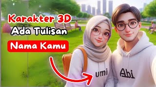 🔴Mudah Banget! Bikin Karakter 3D sesuai nama kamu di HP || Tutorial AI untuk Pemula