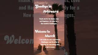 Goodbye February Hello March #shorts #subscribe