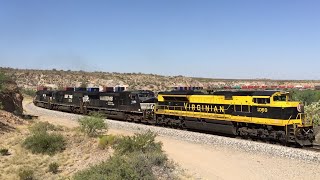 (HD) RARE! Chasing NS 1069 Virginian Heritage Unit through Arizona!