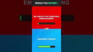 What would you choose? #wouldyourather #quiz