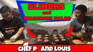 Sliders and Elbow Macaroni Salad!