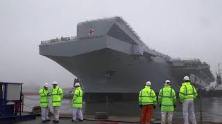 HMS Prince of Wales floated out of drydock