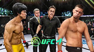 Bruce Lee vs Nate Diaz   EA Sports UFC 4   Bruce Lee Fight Club 🔥🐲