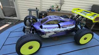 #102 HOW TO PAINT - LOSI 8IGHT 2. 0 , 1/2  CAN OF SPRAY PAINT & 15 DECALS , HOUR  LATER  -  I'M DONE