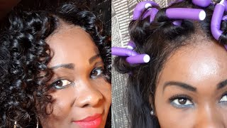 JINSI YA KUWEKA MAWIMBI  KWENYE WIGI KIRAHISI BILA MOTO/How To Use Foam Curlers on a wig