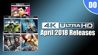 April 2018 4K Ultra HD Bluray Releases