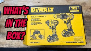 Dewalt Drill Set Unboxing - Model DCK277C2 20V Max Lithium Ion Brushless Impact Driver, 1/2" Drill