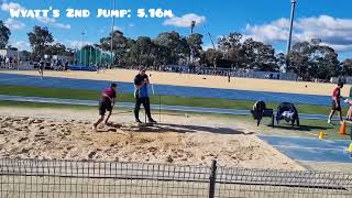 Anakin and Wyatt's u14 Regionals Long Jump (Slo mo)