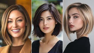 Medium Length Haircut For 2024 Layers Shaggy Bob Sleek Bob Feathered Bob Blunt Cut Bob