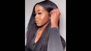 Upermall 13x4 Kinky Straight Lace Frontal Pre Plucked With Baby Hair HD Transparent Yaki 4x4 Closur