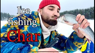 Arctic Char Ice fishing in Scandinavian #icefishing #winterfishing