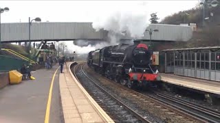 Black fives steam trains 44871+45407 1Z70 Preston - Sheffield though  though Meadowhall on tin bath