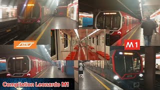 Compilation treni Leonardo 🔴 M1 della metropolitana di Milano. Speciale 250 Iscritti 🥳