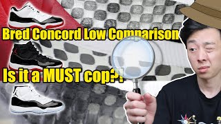 WATCH BEFORE YOU BUY: Jordan 11 Low Concord Bred Comparison (with Bred 11 and Concord 11)