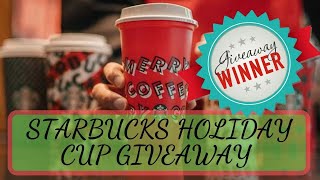 CONTEST: Starbucks Holidays Cup Giveaway Winner Announced!