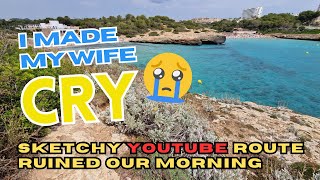 I made my wife CRY on holiday thanks to YouTube | Walk to Cala Domingos