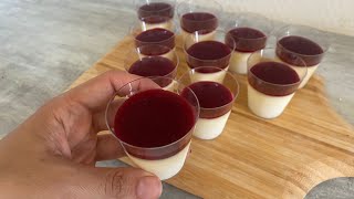 PANNA COTTA AUX FRUITS ROUGES💥DESSERT PRÊT EN 5 MIN POUR VOS FÊTES DE FIN D’ANNÉE ‼️🍾🎉🎊🎁