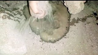 water pull crumbling and floor mixing satisfying ASMR #sandcementasmr #anxietyrelief