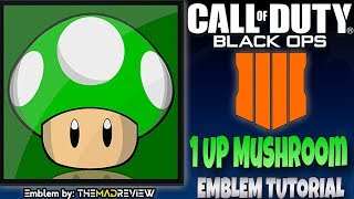 COD BO4 Black Ops 4 " 1UP MUSHROOM " Mario Nintendo Emblem Tutorial Guide How To Make