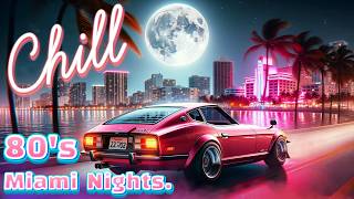 Chill 80's Miami Nights - Lofi Synthwave Beats to Relax/Study