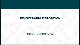 Terapia Manual. Fisioterapia Deportiva - FisioClinics Barcelona, Barna