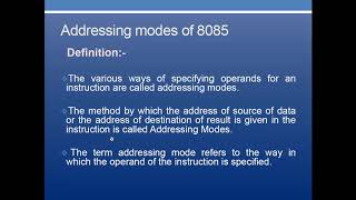 11 Addressing mode & Instruction Format