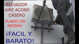 elevador casero aire acondicionado