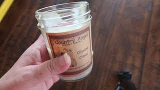 Country Angel cilantro citrus candle review