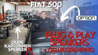 Fiat 500 Speaker Upgrade OPTION F-165 Plug & Play Luidsprekers monteren met demping - AutoSound24