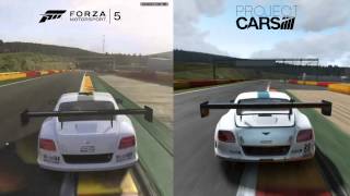 Forza Motorsport 5 vs Project Cars - Bentley Continental GT3 @ Spa-Francorchamps