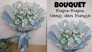 Buket kupu-kupu terbaru 2023 | buket kupu-kupu uang dan bunga | buket kupu-kupu | buket uang 20.000