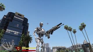 Terminator, Robocop & Mr. Freeze with powers (GTA 5)