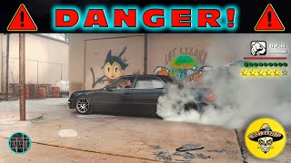 Drifing an AUTOMATIC Lexus LS-400 at OUR  SHOP| THE LOT LIZARD | [4K]