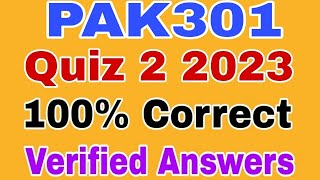 PAK301 Quiz 2 2023 || Pak301 quiz 2 Fall 2023 || Pak301 quiz no 2 2023