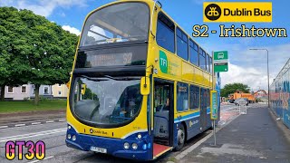 Dublin Bus Ride #332: Wright Gemini 2 B9TL GT30, Route: S2 Towards: Irishtown