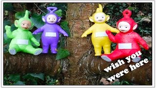 Teletubbies discover trees....Explore and learn with toys.