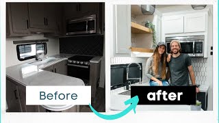 Before and After RV Kitchen Reveal! TOTALLY different