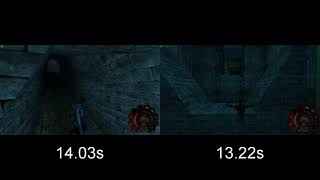 Shadow Man PC - Asylum Gateway - Middle vs Side Time Save (0.8s)