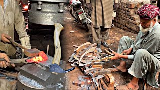 Amazing Process of Making Handmade Woodworking Adze from Metal Waste