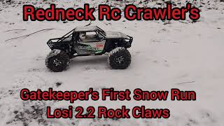 Element Gatekeeper snow run with the Losi 2.2 Rock claws