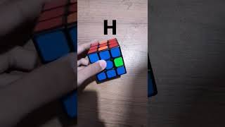 H PATTERN ON RUBIK'S CUBE #shorts #rubikscube