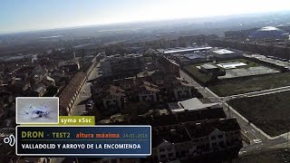 Dron Syma x5sc - TEST 2: Altura Máxima - Valladolid y Arroyo de la Encomienda (Va)