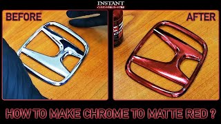 HOW TO MAKE CHROME TO MATTE RED (EZ COAT MATTE RED CHROME COLOUR PAINT)