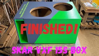 SKAR VXF 15s box finished! 30hz Custom subwoofer box build by PTAK