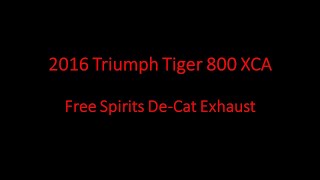 Triumph Tiger 800 Free Spirits De-Cat exhaust