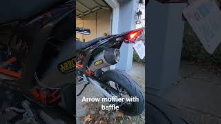 Arrow Muffler With Baffle - 2023 KTM 690 SMC R #ktm690smcr #arrowexhaust