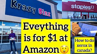 Shopping at Krazy Binz | How to do Xerox in Canada  | Staples Xerox | Canada Couple | VMakMemories