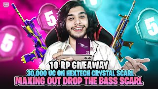 Maxing Out Drop The Bass Scar-L | Spending 30,000 UC! | 10 Royal Pass Giveaway 😍❤️ PUBG MOBILE