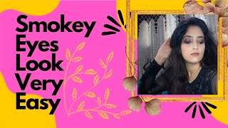 Very Easy Black Smokey Eyes Makeup Look || बहुत ही आसान ब्लैक स्मोकी आई लुक    || #bereal