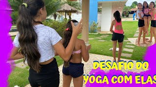 DESAFIO DE YOGA NA ÁREA DA PISCINA COM ELAS